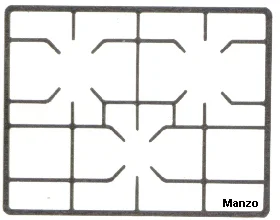 427914.99ZO - GRIGLIA 3 FUOCHI 477X370 GHISA