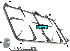 427945.39ZA - GRIGLIA 2 FUOCHI 445X220