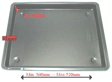 428988.02AV - LECCARDA FORNO REG DA 370 A 520CM H 3CM