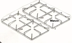 429943.38ZA - GRIGLIA 2 FUOCHI 449X226 KIT N.2PZ