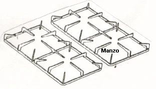 429943.39ZA - GRIGLIA 2 FUOCHI 449X226 KIT N.2PZ