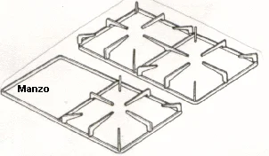 429944.38ZA - GRIGLIA 2 FUOCHI + 2F+1 447X224 KIT
