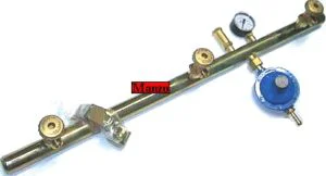 442202.00CU - CENTRALINA GAS 3 RUBINETTI CON TUBI 23/30