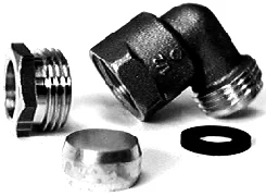 443051.01AV - RACCORDO GOMITO 1/2 M/F C/BIC.E DADO