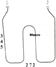 450205.00ME - RESISTENZA FORNO INFERIORE 1200W