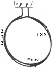 450207.00ME - RESISTENZA FORNO VENTILATO 25OOW