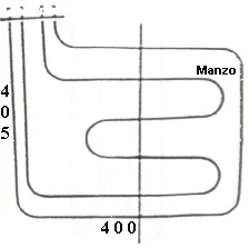 450211.00ME - RESISTENZA FORNO DOPPIA 1400+1400W ORDINARE
