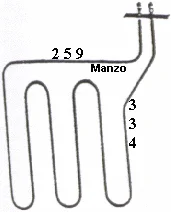 450238.00ME - RESISTENZA GRILL 1800W