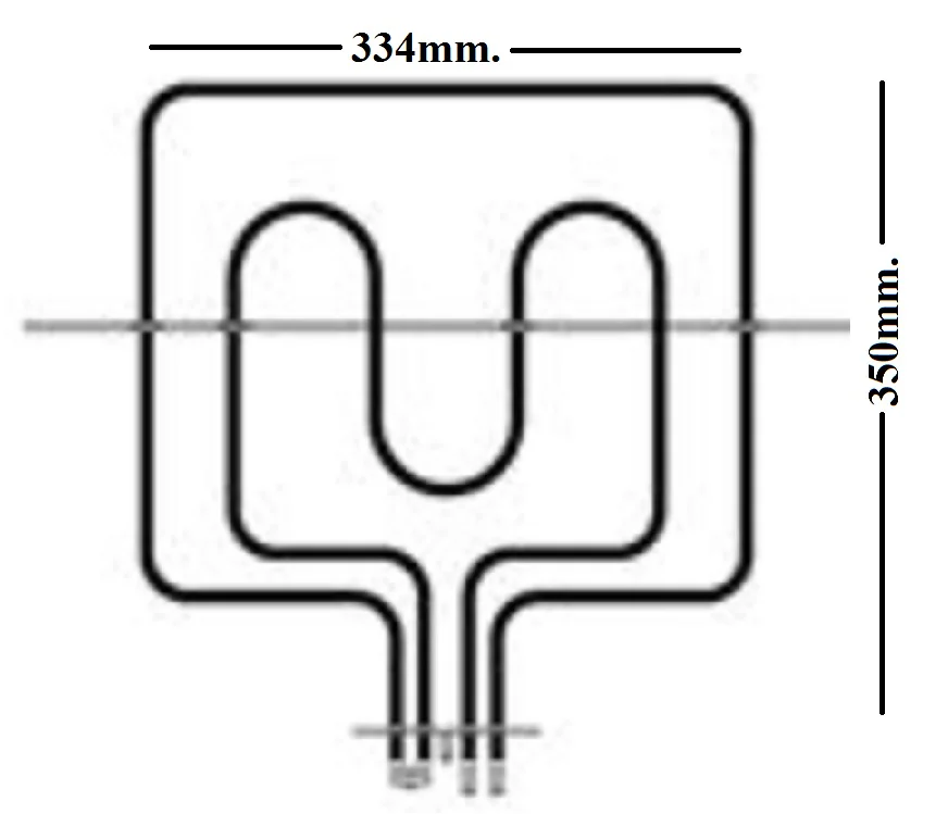450250.00BK - RESISTENZA .FORNO SUP.110+1200W 334X350