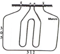 450761.00EL - RESISTENZA FORNO DOPPIA 800+1000W