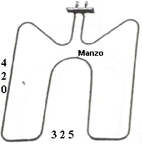 451086.00GF - RESISTENZA FORNO 2000W 390X325