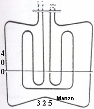 451521.00IN - RESISTENZA FORNO DOPPIA 650+1400W