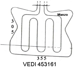 452240.03NA - RESISTENZA FORNO DOPPIA.800 VEDI 453161
