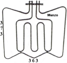 452363.00OL - RESISTENZA FORNO 1500+1800W