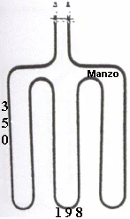 452479.00ON - RESISTENZA GRILL 1800W 318X204