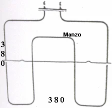 452721.00SM - RESISTENZA FORNO INFERIORE 1800W 348X38