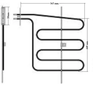 453114.00SM - RESIST.FORNO INF.2000W 364X324