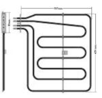 453115.00SM - RESISTENZA FORNO DOPPIA 800+2000W - AU390XL424 INT56/24 TRAV436