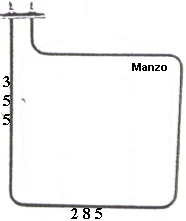 453119.00SM - RESITENZA FORNO DOPPIA 1050+700W INFERIORE 387X517