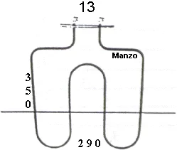 453163.00SR - RESISTENZA FORNO INFERIORE 1400W