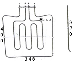 RESISTENZA FORNO DOPPIA   VEDI.453848