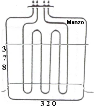 453358.00TG - RESIST.FORNO DOPPIA 1200+1800W