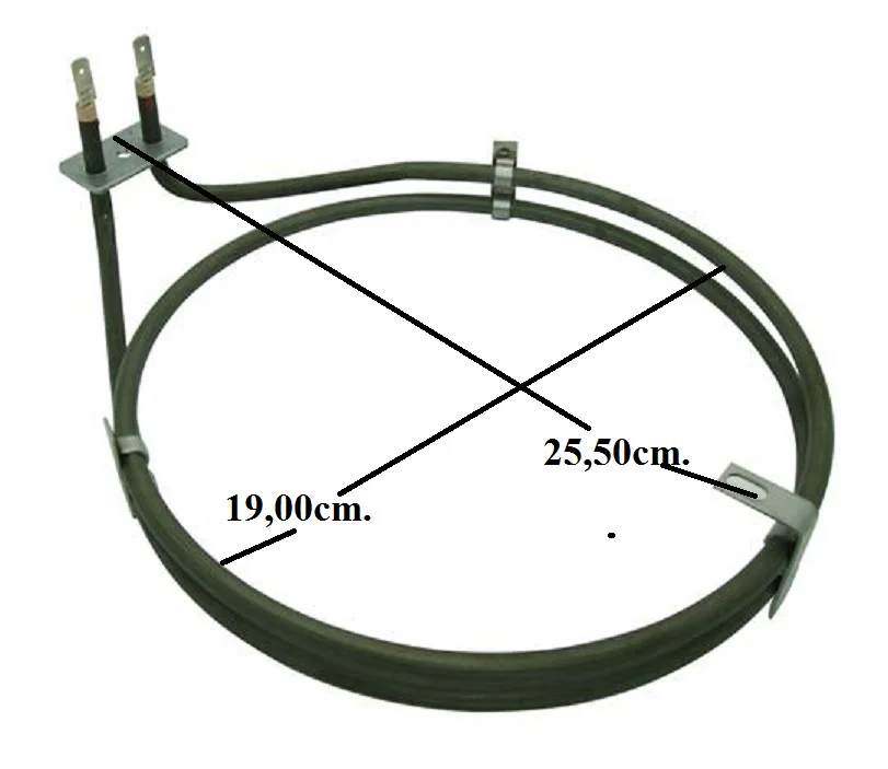 453845.00ZA - RESISTENZA FORNO VENTILATO 2000W STAFFA 47X23