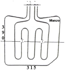453875.00ZA - RESIST.FORNO DOPPIA 1200+1800W