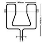 453927.00ZA - RESISTENZA FORNO INFERIORE 1650W 305X285 STAFFA 100X24