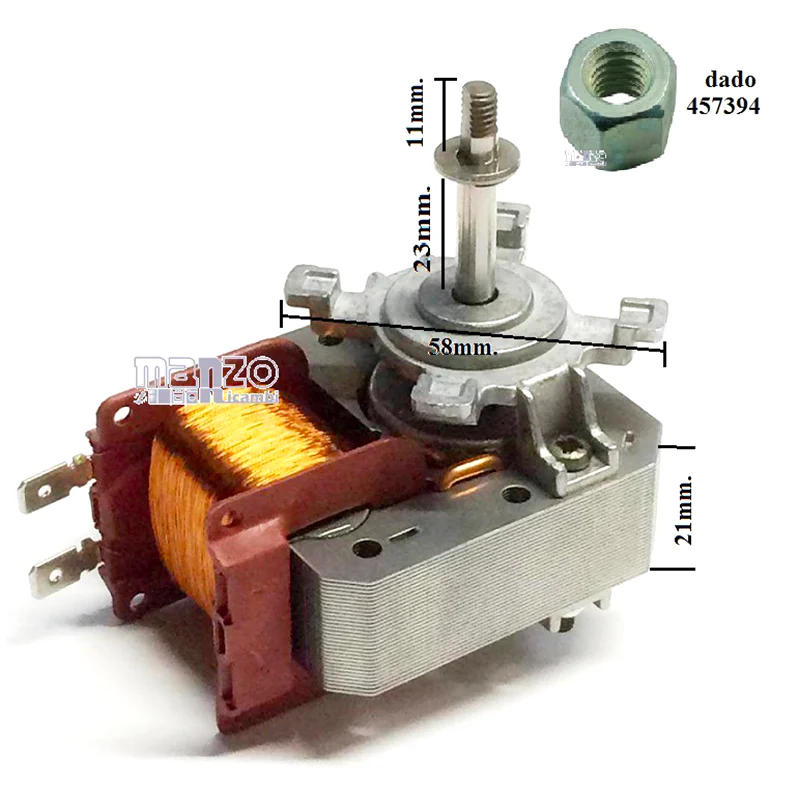 457395.00IG - MOTORINO FORNO VENTILATO ALBERO 25MM 22W