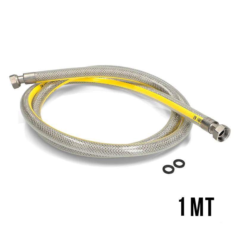 473231.00AV - TUBO GAS INOX 100CM RIVESTITO 1/2-1/2