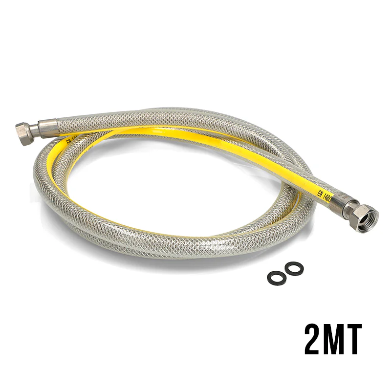 473237.00AV - TUBO GAS INOX 200CM RIVESTITO 1/2-1/2