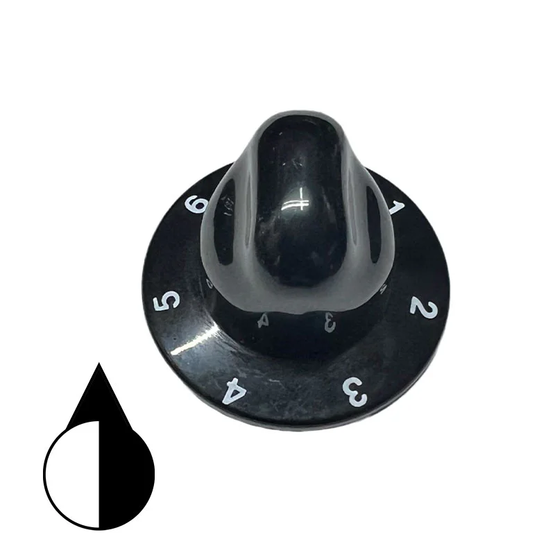 490684.12ME - MANOPOLA  &Oslash; 6MM. C+M+0 ELETTRONICO 0-6 D36 NERA