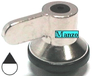 497818.32SM - MANOPOLA  Ø 8MM. B-M+6 MM.GAS INOX