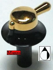 499119.33UR - MANOPOLA  &Oslash; 6MM. D+M+39MM. NERO-DORATA