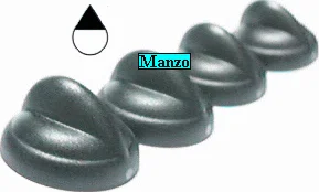 499629.02ZA - MANOPOLA  &Oslash; 6MM. B+M-4 MM. KIT 4PZ PC