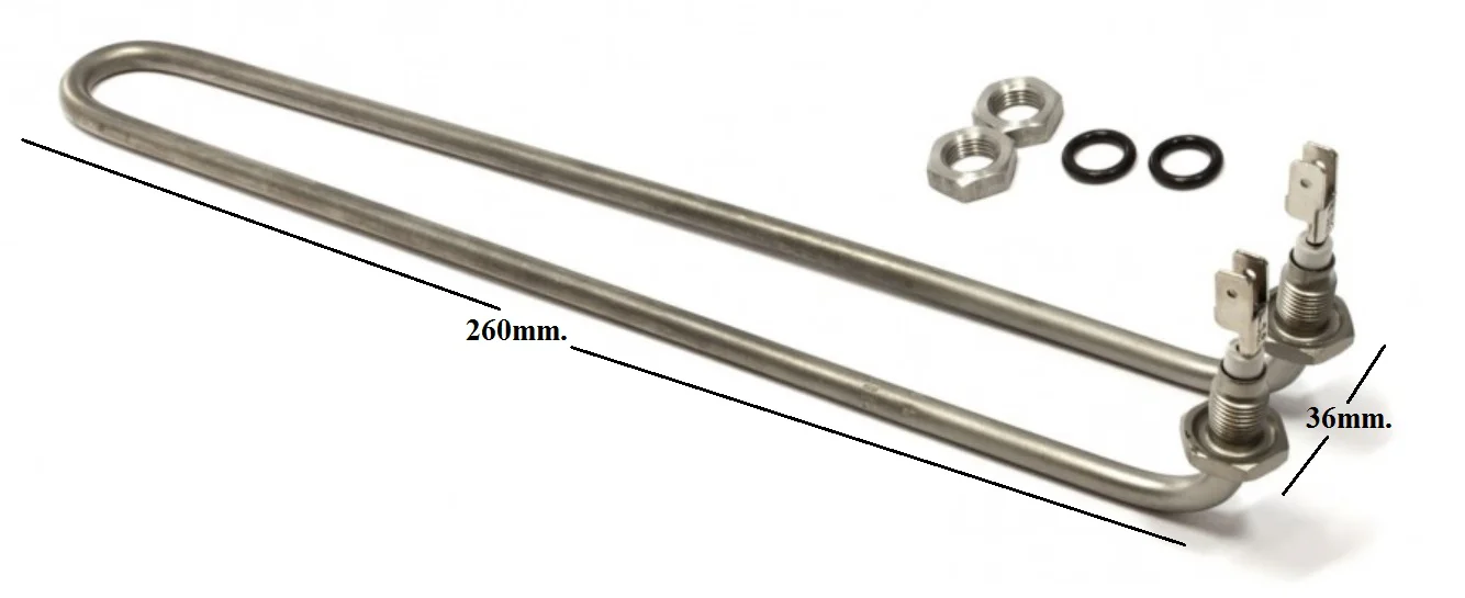 810998.00AV - RESISTENZA 2000W L/S X BAR 90° MM260X36