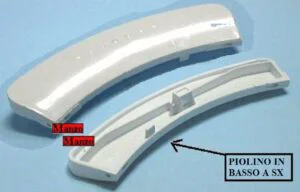 911251.11BK - MANIGLIA OBLO 45X185 GANCIO BASSO SX