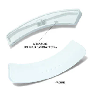 911256.11BK - MANIGLIA OBLO 45X185 GANCIO BASSO DX