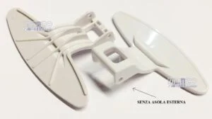 911331.11LG - MANIGLIA OBLO BIANCA SENZA ASOLA ADATTABILE