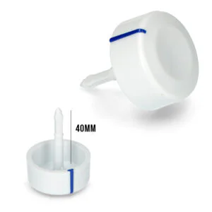 952379.13IG - MANOPOLA TIMER ASSE 40MM BIANCA